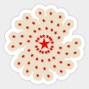 Stars pattern in Red Sticker